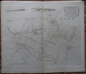 Antique map-SEA CHART-ENGLAND-KENT-DOVER-MARGATE-SANDWICH-Mount & Page-1702
