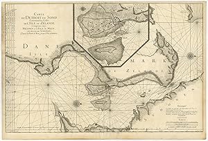 Antique map-DENMARK-SOUND-SOND-COPENHAGEN-SEACHART-Jaillot-Mortier-1693