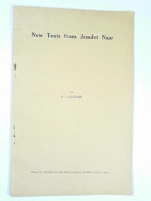 Seller image for New texts from Jemdet Nasr for sale by Cotswold Internet Books