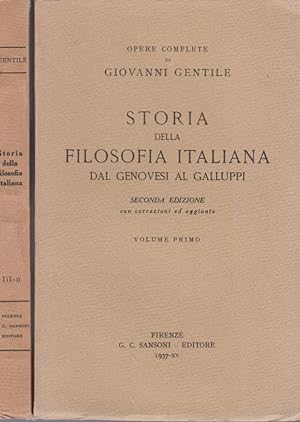 Storia della filosofia italiana dal Genovesi al Galluppi