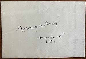 Signature on envelope of Dudley Leigh Aman, 1st Baron Marley