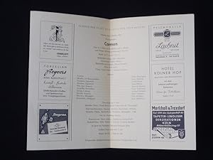 Image du vendeur pour Programmzettel Bhnen der Stadt Kln in der Aula der Universitt 1953/54. CARMEN nach Merimee von Meilhac/ Halevy, Bizet (Musik). Musikal. Ltg.: Otto Ackermann, Insz.: Herbert Maisch, Bhnenbild/ Kostme: Walter Gondolf. Mit Lilian Benningsen (Carmen), Anny Schlemm, Ursula Heyer, Paula Rhrig, Heinrich Bensing, Frans Andersson, Gerhard Grschel, Matti Lehtinen, Felix Knpper, Karl Schiebener mis en vente par Fast alles Theater! Antiquariat fr die darstellenden Knste