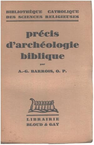 Seller image for Precis d'archologie biblique for sale by librairie philippe arnaiz