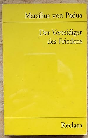 Imagen del vendedor de Der Verteidiger des Friedens a la venta por Shore Books