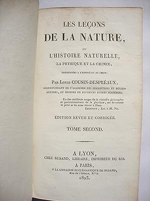 Les leçons de la nature ou L'histoire naturelle, la physique et la chimie, présentées à l'esprit ...