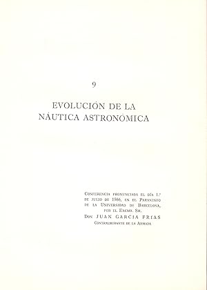 Imagen del vendedor de EVOLUCION DE LA NAUTICA ASTRONOMICA (EXTRAIDO ORIGINAL DEL AO 1966 ESTUDIO COMPLETO TEXTO INTEGRO) a la venta por Libreria 7 Soles