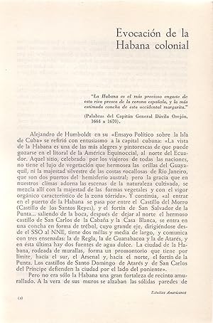 Seller image for EVOCACION DE LA HABANA COLONIAL (EXTRAIDO ORIGINAL DEL AO 1955?, ESTUDIO COMPLETO TEXTO INTEGRO) for sale by Libreria 7 Soles