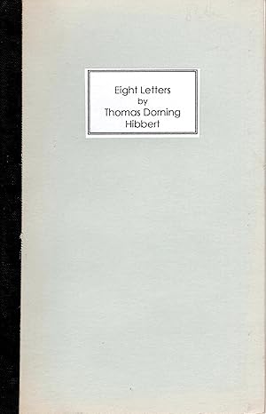 Eight Letters By Thomas Dorning Hibbert Relating to Cheshire
