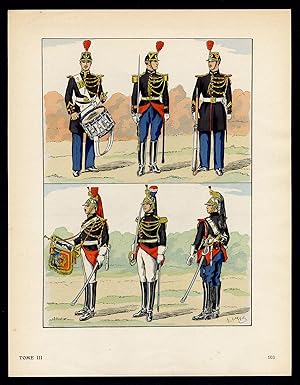 Antique Print-MILITARY-FRANCE-UNIFORM-FRENCH ARMY-pl. 103-Large-1965