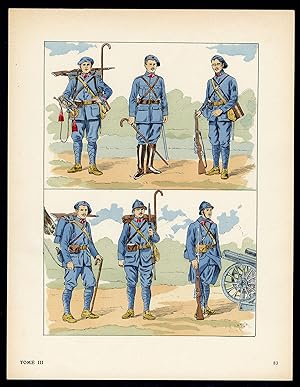 Antique Print-MILITARY-FRANCE-UNIFORM-FRENCH ARMY-pl. 83-Large-1965