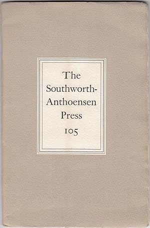 A Visit to the Southworth-Anthoensen Press of Portland, Maine (SIGNED)