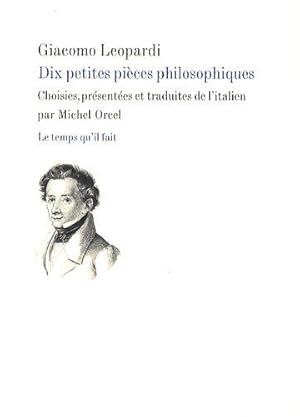Bild des Verkufers fr Dix petites pices philosophiques: Operette morali zum Verkauf von JLG_livres anciens et modernes