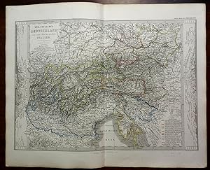 Austria Northern Italy Lombardy Tyrol Styria Istria 1857 Berghaus detailed map