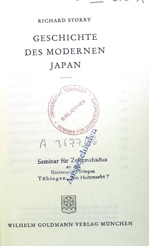 Bild des Verkufers fr Geschichte des modernen Japan. zum Verkauf von books4less (Versandantiquariat Petra Gros GmbH & Co. KG)