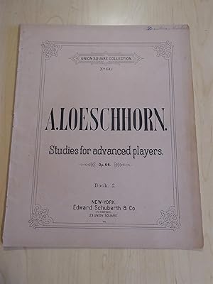 Seller image for A. Loeschhorn Studies For Advanced Players Op. 66 Book II, Union Square Collection No. 60 for sale by Bradley Ross Books