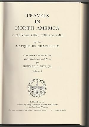 Travels in North America in the Years 1780, 1781, and 1782. A Revised Translation with Introducti...