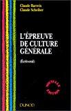 Seller image for L'epreuve De Culture Gnrale : crit-oral for sale by RECYCLIVRE