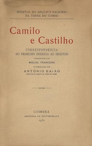 Bild des Verkufers fr CAMILO E CASTILHO. zum Verkauf von Livraria Castro e Silva