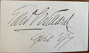 Cut signature of E.S. (Edward Smith) Willard