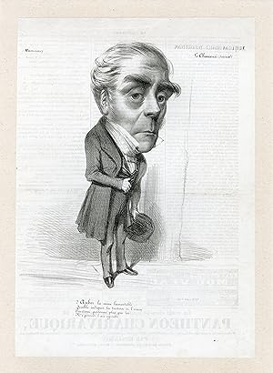 "Daniel-François-Esprit AUBER" Caricature originale entoilée BENJAMIN (ROUBAUD) 1840