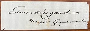 Cut signature of Sir Edward Lugard