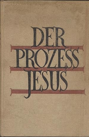 Bild des Verkufers fr Der Prozess Jesus;bertragung Erwin Mader zum Verkauf von Antiquariat Kastanienhof