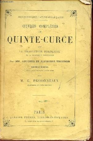 Bild des Verkufers fr Oeuvres compltes de Quinte-Curce avec la traduction franaise de la collection pancoucke - Collection Bibliothque latine-franaise. zum Verkauf von Le-Livre