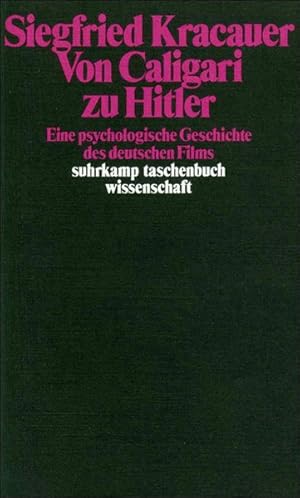 Bild des Verkufers fr Von Caligari zu Hitler Eine psychologische Geschichte des deutschen Films zum Verkauf von antiquariat rotschildt, Per Jendryschik