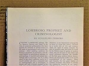 Immagine del venditore per Lombroso Prophet And Criminologist venduto da Legacy Books II