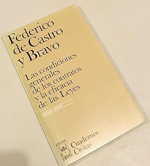 Seller image for Las condiciones generales de los contratos y la eficacia de las Leyes (Cuadernos) (Spanish Edition) (Spanish) 2nd Edition for sale by Once Upon A Time