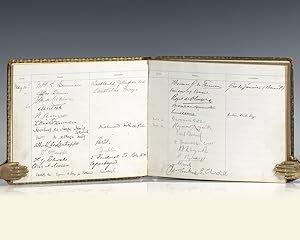 Winston S. Churchill and David Lloyd George Signed Japan-British Exhibition Visitor's Log.