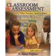 Immagine del venditore per Classroom Assessment: What Teachers Need To Know, 5/E venduto da eCampus