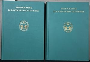 Seller image for Bibliographie zur Geschichte des Weines und Supplementband. Insgesamt 2 Bnde. for sale by Antiquariat  Braun