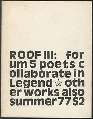 Imagen del vendedor de Roof III - Summer 1977 a la venta por Between the Covers-Rare Books, Inc. ABAA