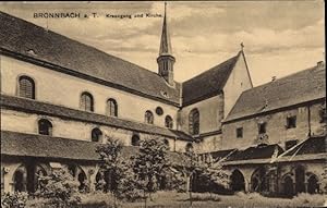 Seller image for Ansichtskarte / Postkarte Bronnbach Reicholzheim Wertheim am Main, Kreuzgang und Kirche for sale by akpool GmbH