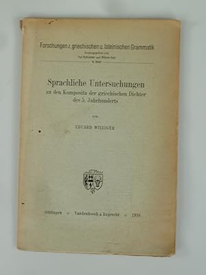 Imagen del vendedor de Sprachliche Untersuchungen zu den Komposita der griechischen Dichter des 5. Jahrhunderts. a la venta por Antiquariat Dorner