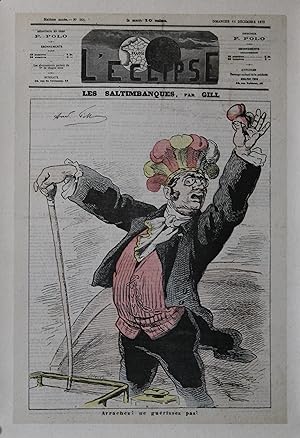 "LES SALTIMBANQUES par André GILL" Couverture originale entoilée L'ÉCLIPSE 1873