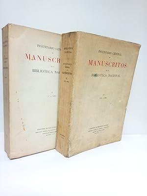 Inventario General de Manuscritos de la Biblioteca Nacional. (Tomo I.: 1 a 500; Tomo II.: 501 a 8...