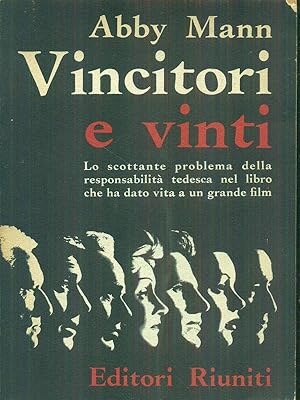 Bild des Verkufers fr Vincitori e vinti zum Verkauf von Librodifaccia