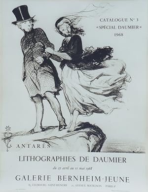 "LITHOGRAPHIES DE DAUMIER / CATALOGUE 1968 / EXPOSITION GALERIE BERNHEIM-JEUNE Paris 1968" Affich...