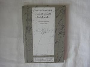 Bild des Verkufers fr Besser Schn Lokal Reden Als Schlecht Hochdeutsch< Ferdinand Raimund in Neuer Sicht. zum Verkauf von Malota