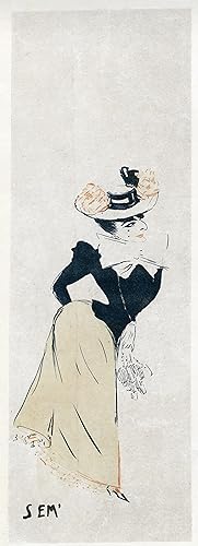 "SEM : FEMME de MARSEILLE non identifiée" Litho originale entoilée 1898