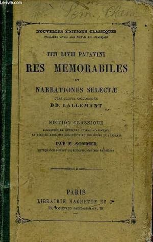 Imagen del vendedor de Res memorabiles et narrationes selectae . a la venta por Le-Livre