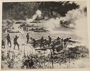 Seller image for WW2 Black and White Photograph of African American 5th Army Artillery Gunners in Action with 105mm Howitzers in the Mediterranean Theatre for sale by Robert Rankin Books