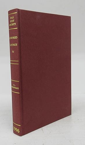 Bild des Verkufers fr The Book of the Kindred Sayings (Sanyutta - Nikaya) or Grouped Suttas. Part IV. zum Verkauf von Attic Books (ABAC, ILAB)