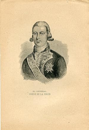 Imagen del vendedor de El General Conde de la Union fotograbado. a la venta por Orbis Antique Prints