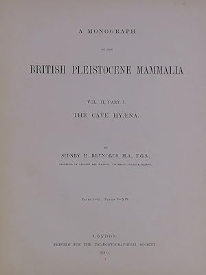 A monograph of the British pleistocene mammalia. Vol. II, part I: The Cave Hyaena.