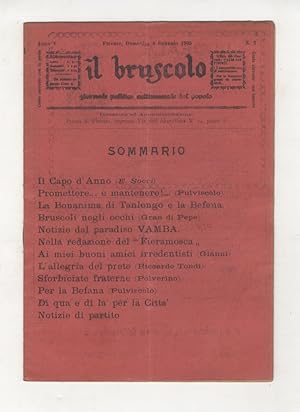 BRUSCOLO (IL) giornale politico settimanale del popolo. Anno V. 1905. Fascicoli dal n. 1 al n. 17.