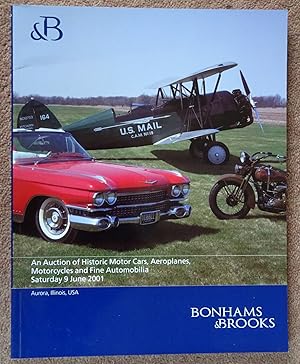 An Auction of Historic Motor Cars, Aeroplanes, Motorcycles and Fine Automobilia, 9th June 2001, B...