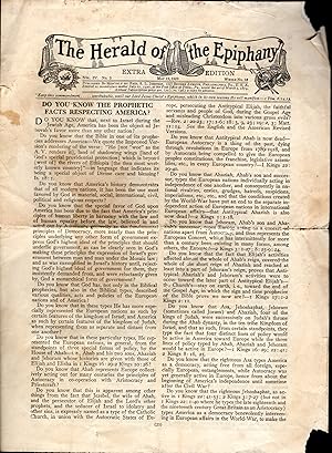 Seller image for The Herald of the Epiphany: Extra Editio: Volume IV. No. 3: May 15, 1923 for sale by Dorley House Books, Inc.